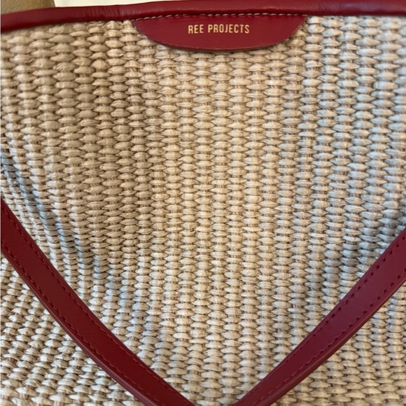 Ree Projects Anne tote mini- Red and Tan Woven Crossbody Bag - Picture 2 of 7